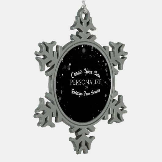 Create a Custom Personalized Schneeflocken Zinn-Ornament (Links)