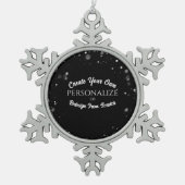 Create a Custom Personalized Schneeflocken Zinn-Ornament (Vorderseite)