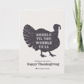 Create A Custom Text Turkey Thanksgiving Karte (Vorderseite)