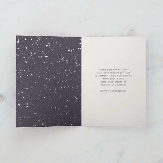 Create A Custom Text Turkey Thanksgiving Karte (Innenseite)