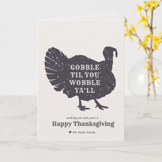 Create A Custom Text Turkey Thanksgiving Karte (Gelbe Blume)
