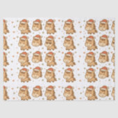 Create a cute horse wearing a tiny Christmas hat Seidenpapier (Vorderseite)