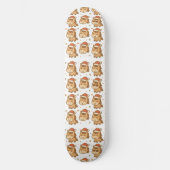 Create a cute horse wearing a tiny Christmas hat Skateboard (Vorderseite)