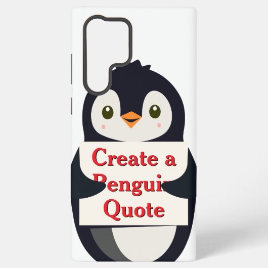 Create a Penguin Quote Samsung Galaxy Hülle (Rückseite)