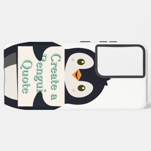 Create a Penguin Quote Samsung Galaxy Hülle (Linke Seite)