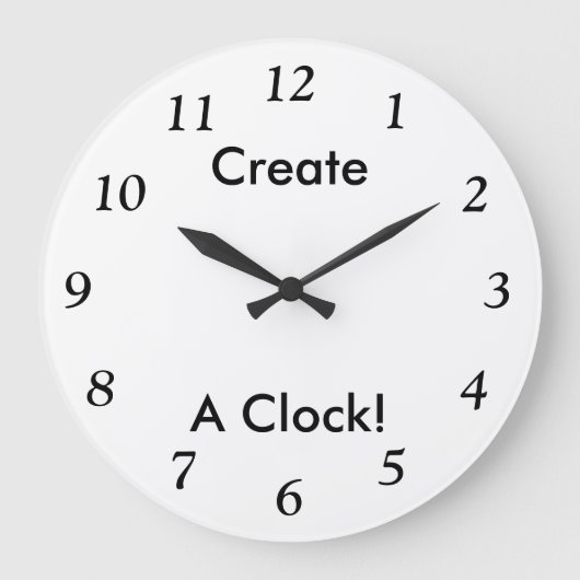 Create A Personalized Clock! Große Wanduhr (Vorderseite)