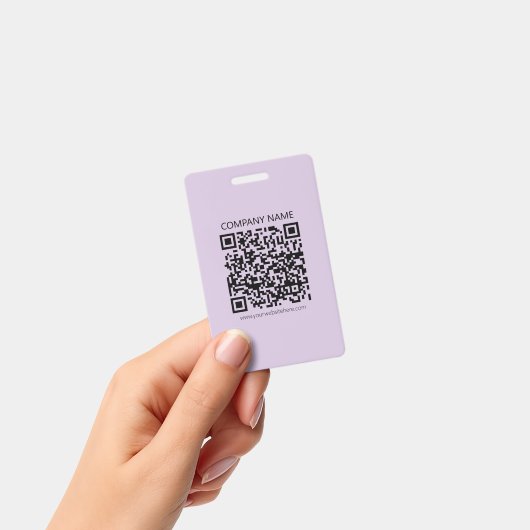 Create a QR Code | Pale Lavender Violet Ausweis (Handheld)