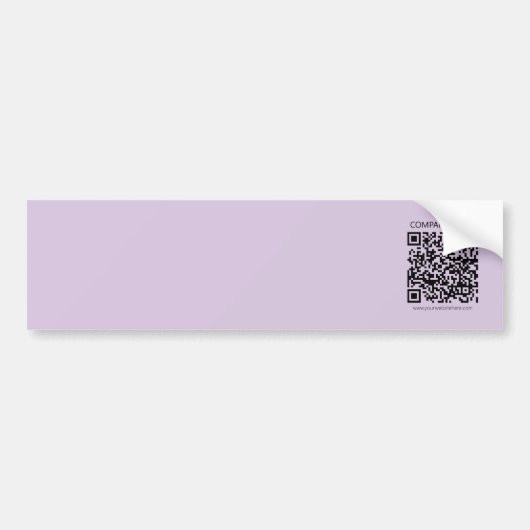 Create a QR Code | Pale Lavender Violet Autoaufkleber (Vorne)