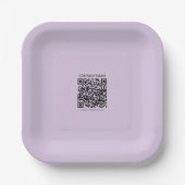 Create a QR Code | Pale Lavender Violet Pappteller (Vorderseite)