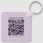Create a QR Code | Pale Lavender Violet Schlüsselanhänger (Rückseite)