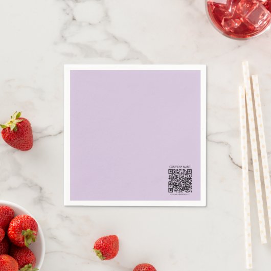 Create a QR Code | Pale Lavender Violet Serviette (Beispiel)