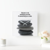 Create Balance Square Wall Clock Quadratische Wanduhr (Zuhause)