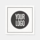 Create Business Logo Paper Cocktail Napkin Serviette (Vorderseite)