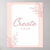 Create Calm Inspirational Quote Typography Poster (Vorne)