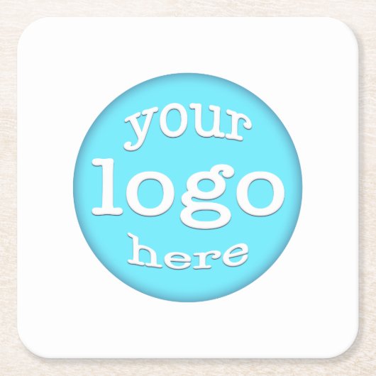 Create Custom Business Office Company Cafe Logo Rechteckiger Pappuntersetzer (Vorderseite)