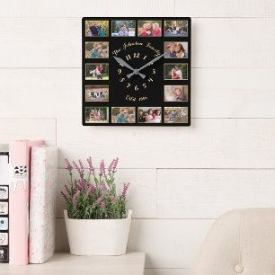 Create Custom Personalized Family Quadratische Wanduhr