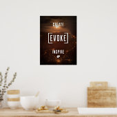 CREATE. EVOKE. INSPIRIER. Poster (Küche)