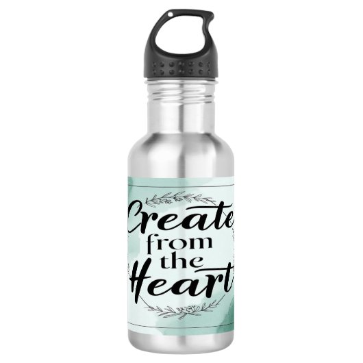 Create From The Heart 2 Wasserflasche (Vorderseite)