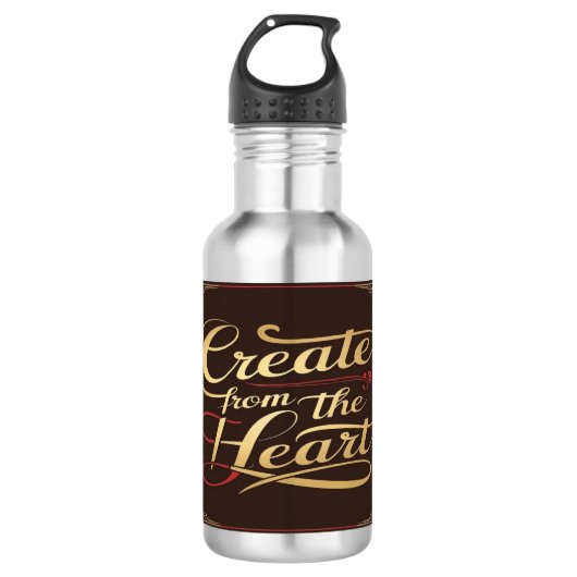 Create From The Heart Wasserflasche (Vorderseite)