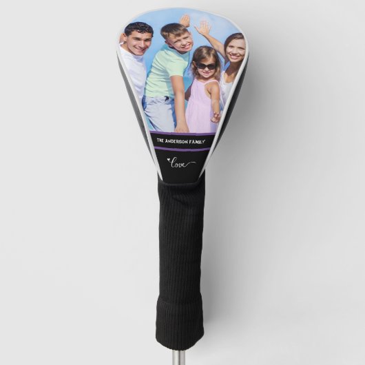 Create it yourself 1 Family Name & Photo Golf Headcover (Vorderseite)