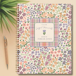 Create Joyful Moments Floral Plaid Planner Journal Notizblock
