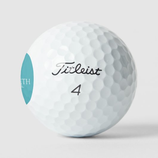 Create Monogram Name Initial Elegant Teal Green Golfball (Logo)