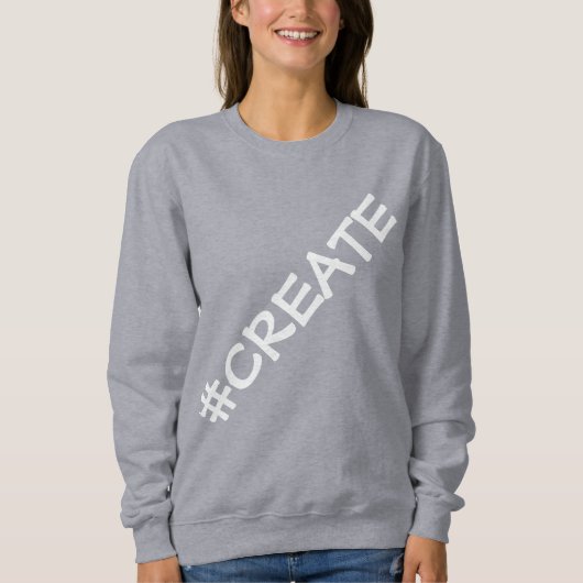 #CREATE Oversized Letters Women's Sweatshirt (Vorderseite)