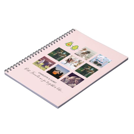 Create Own BFF Photo Collage gifts - Vegan Avocado Notizblock (Linke Seite)