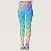 "Create" Pastel Rainbow Gradient Leggings (Vorderseite)