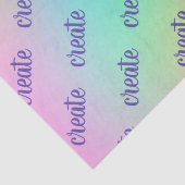 "Create" Pastel Rainbow Gradient Seidenpapier (Detail)