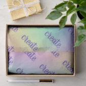 "Create" Pastel Rainbow Gradient Seidenpapier (Geschenk)