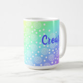 "Create" Rainbow Gradient Coffee Tasse (VorderseiteRechts)