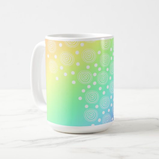 "Create" Rainbow Gradient Coffee Tasse (Vorderseite Links)