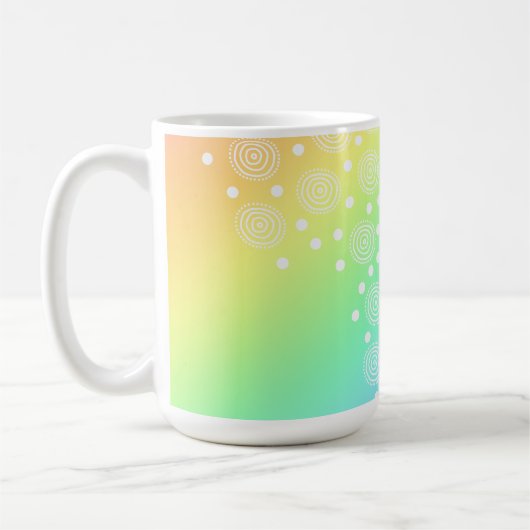 "Create" Rainbow Gradient Coffee Tasse (Links)