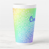 "Create" Rainbow Gradient Latte Tasse (Vorderseite)