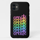 "Create" Rainbow iPhone 11 Case (Rückseite)