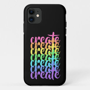 "Create" Rainbow iPhone 11 Case