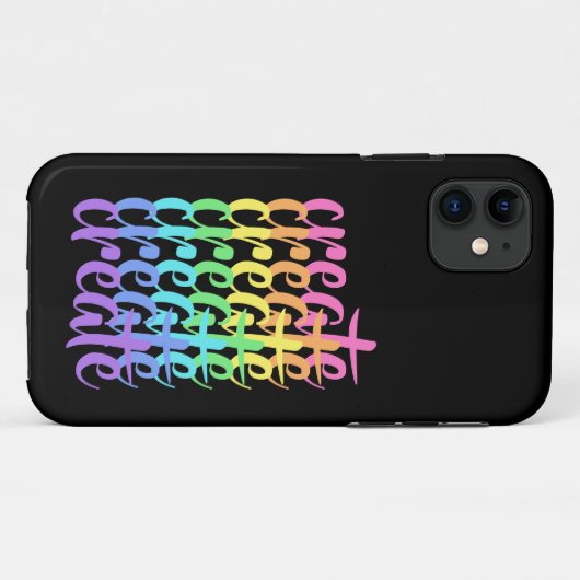 "Create" Rainbow iPhone 11 Case (Rückseite (Horizontal))