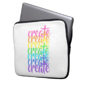 "Create" Rainbow Laptop Sleeve (Vorderseite Links)