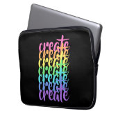 "Create" Rainbow Laptop Sleeve (Vorderseite Links)