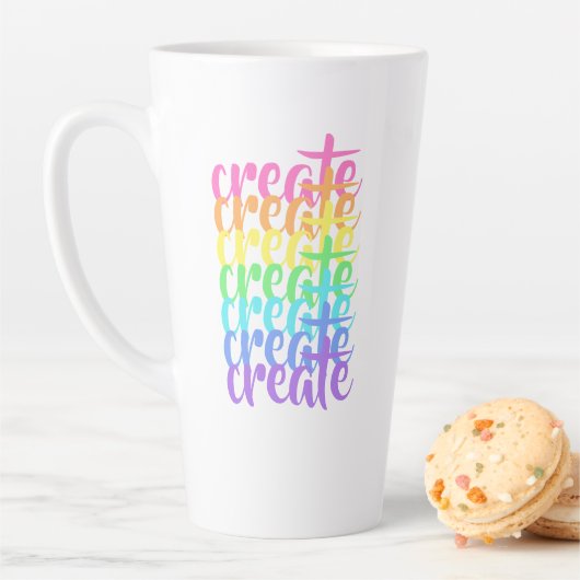 "Create" Rainbow Latte-Tasse Milchtasse (Beispiel)