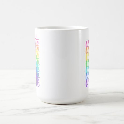 "Create"-Regenbogen Kaffeetasse (Mittel)