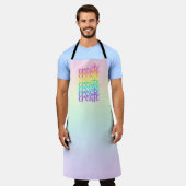 "Create"-Regenbogen-Schürze Schürze (Getragen)