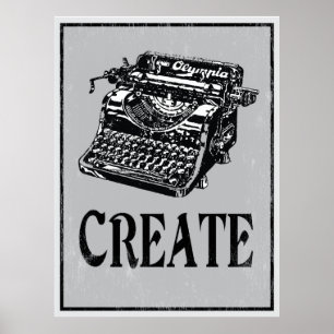Create: Retro Typewriter Art Poster