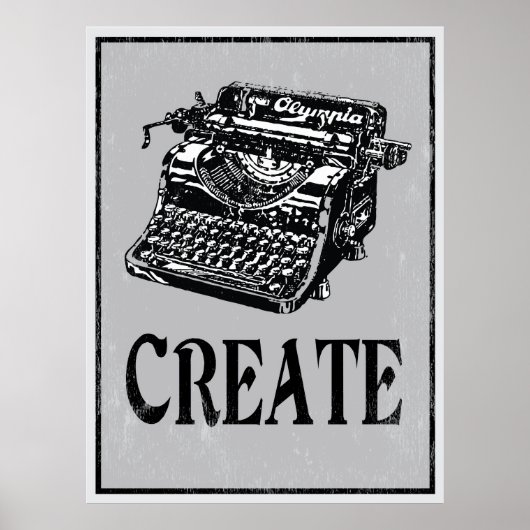 Create: Retro Typewriter Art Poster (Vorne)