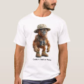 Create Yorn Own Funny Ape Hiking Explorer Meme T-Shirt (Vorderseite)