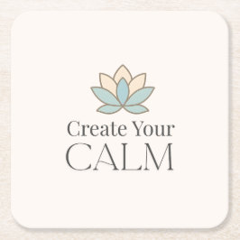 Create Your Calm Minimal Motivational Coaster Rechteckiger Pappuntersetzer