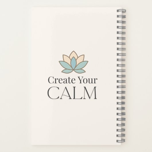 Create Your Calm Minimal Motivational Notebook Notizblock (Rückseite)
