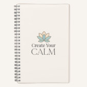 Create Your Calm Minimal Motivational Notebook Notizblock (Vorderseite)