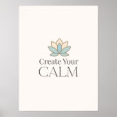 Create Your Calm Minimal Motivational Poster (Vorne)